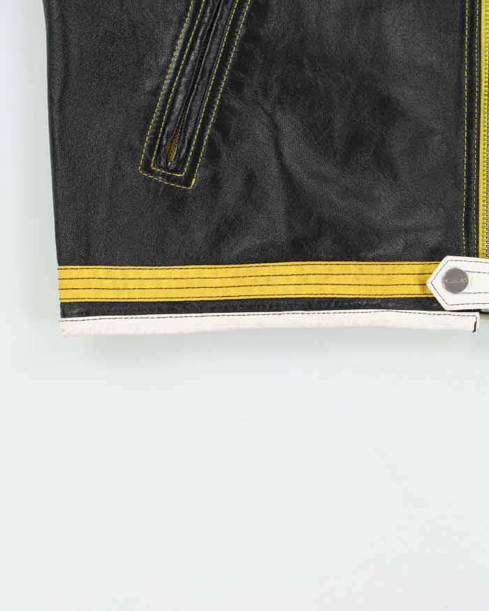 Vintage Y2K 00s Wilsons M.Julian Leather Two-Tone Cafe Racer Biker Jacket - L