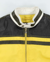 Vintage Y2K 00s Wilsons M.Julian Leather Two-Tone Cafe Racer Biker Jacket - L