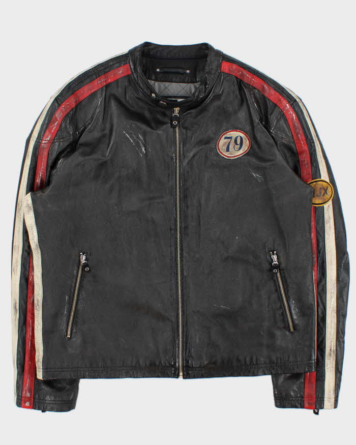 Vintage Y2K 00s Wilsons M.Julian MJX Leather Cafe Racer Biker Jacket - XL