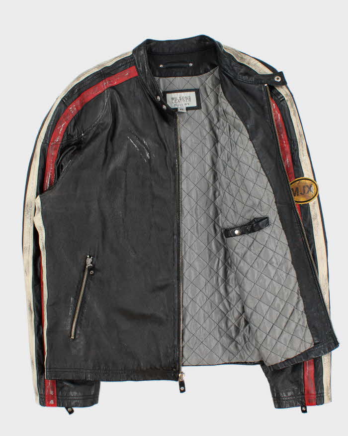 Vintage Y2K 00s Wilsons M.Julian MJX Leather Cafe Racer Biker Jacket - XL