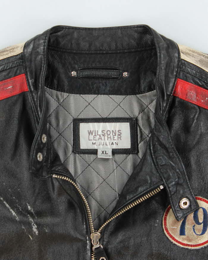 Vintage Y2K 00s Wilsons M.Julian MJX Leather Cafe Racer Biker Jacket - XL