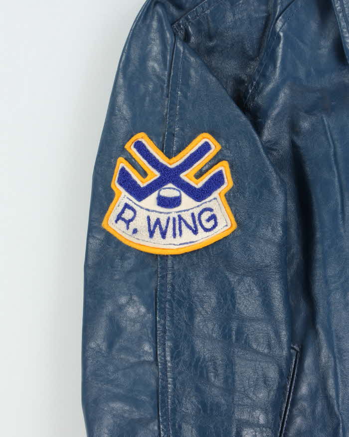 Vintage 1970s Avon Sportswear Royals Calgary Leather Varsity Jacket - S