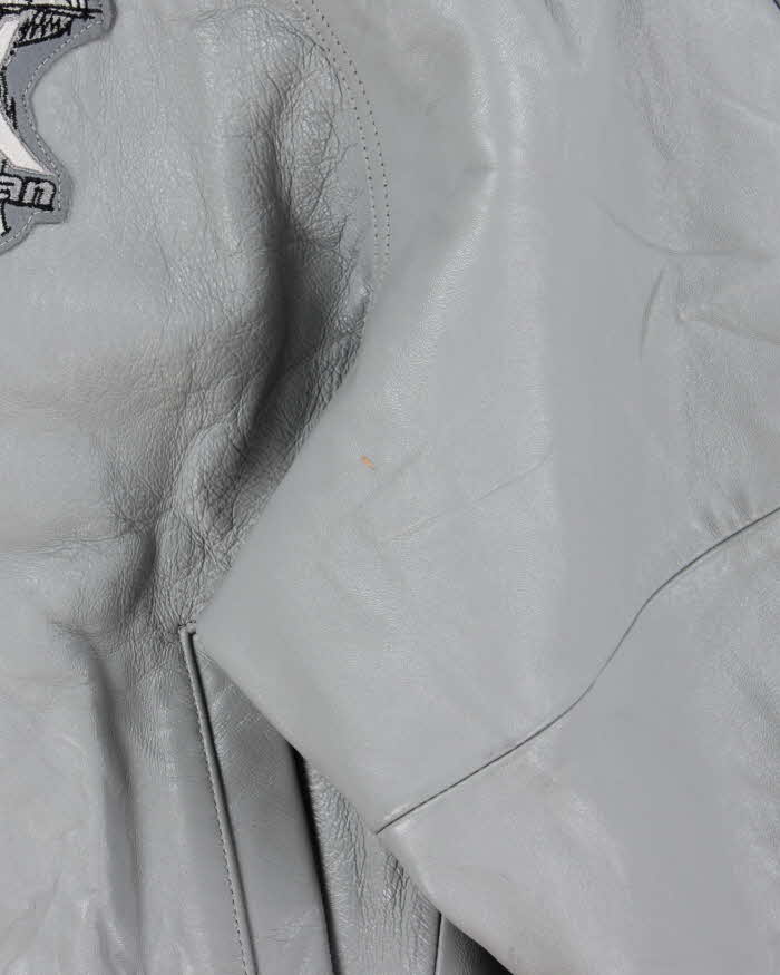 Vintage 1990s Avirex First American Classic 75 Quilt Lined Leather Varsity Jacket - 5XL