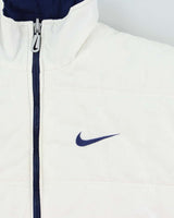 Vintage 1990s Nike Reversible Shell Big Swoosh Puffer Jacket - M