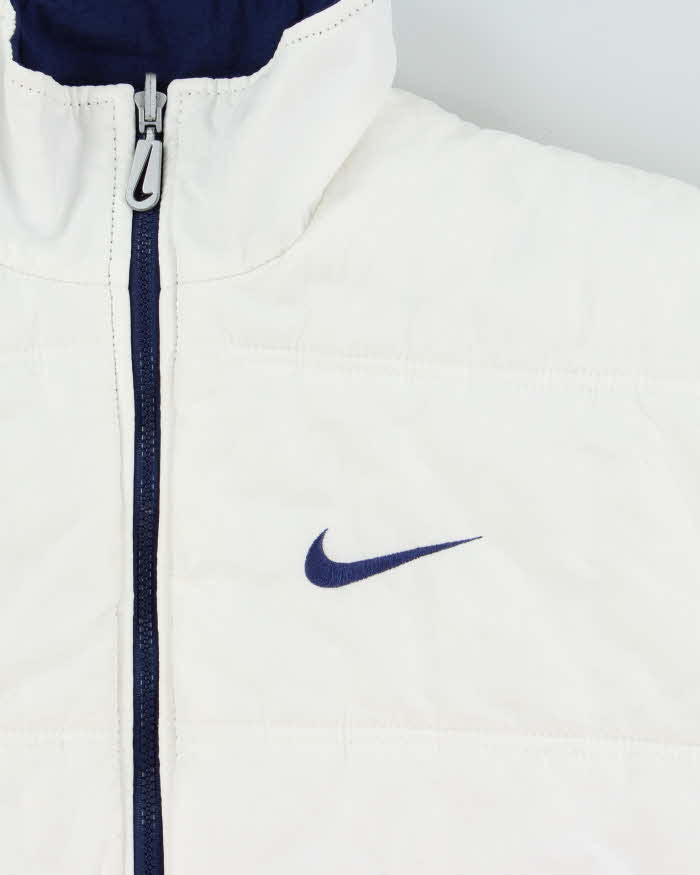 Vintage 1990s Nike Reversible Shell Big Swoosh Puffer Jacket - M