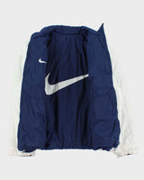 Vintage 1990s Nike Reversible Shell Big Swoosh Puffer Jacket - M