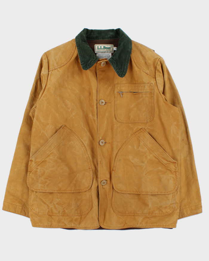 Vintage 1980s L.L.Bean Dry Wax Cotton Canvas Duck Hunting Jacket - L