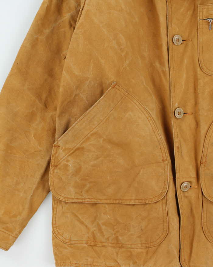 Vintage 1980s L.L.Bean Dry Wax Cotton Canvas Duck Hunting Jacket - L
