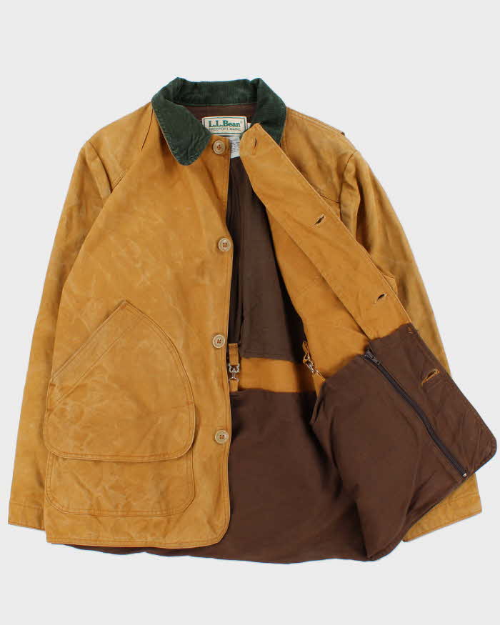 Vintage 1980s L.L.Bean Dry Wax Cotton Canvas Duck Hunting Jacket - L