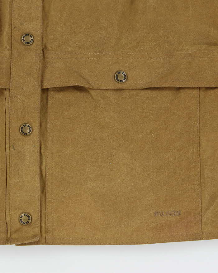 Vintage 00s Filson Tin Cloth Waxed Cotton Made In USA Field Jacket - S