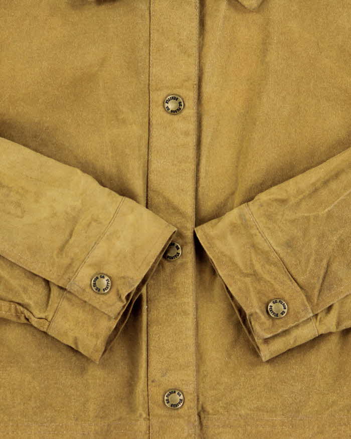 Vintage 00s Filson Tin Cloth Waxed Cotton Made In USA Field Jacket - S