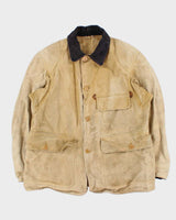 Vintage 1950s Canada Goose Brand Woods Ottawa Tan Canvas Field Hunting Jacket - L