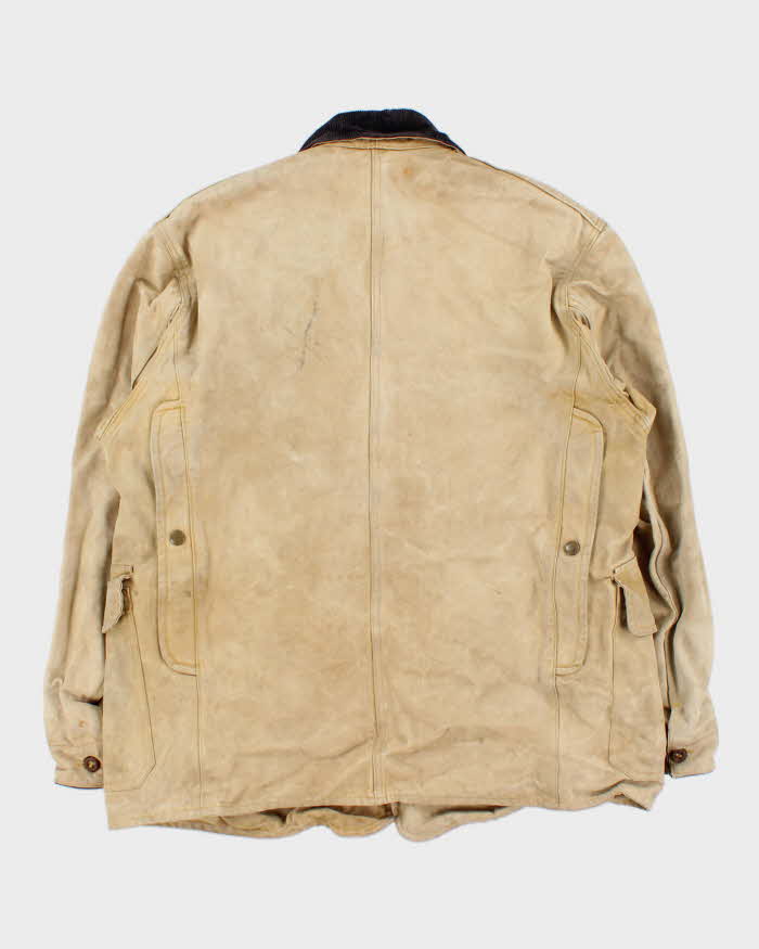 Vintage 1950s Canada Goose Brand Woods Ottawa Tan Canvas Field Hunting Jacket - L