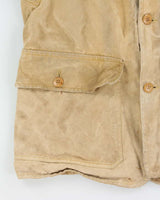 Vintage 1950s Canada Goose Brand Woods Ottawa Tan Canvas Field Hunting Jacket - L