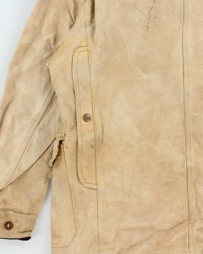 Vintage 1950s Canada Goose Brand Woods Ottawa Tan Canvas Field Hunting Jacket - L