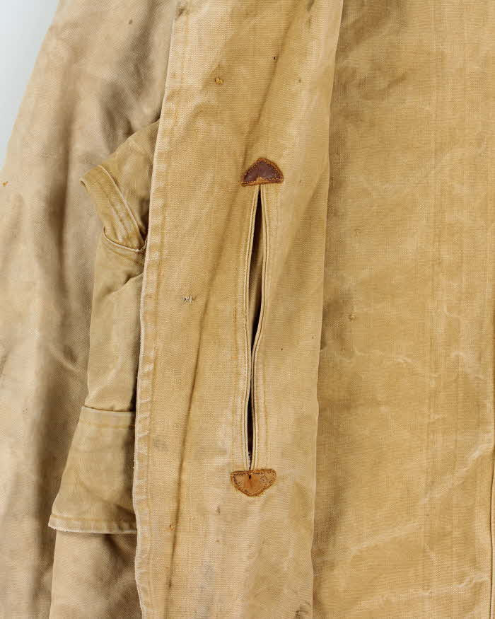 Vintage 1950s Canada Goose Brand Woods Ottawa Tan Canvas Field Hunting Jacket - L