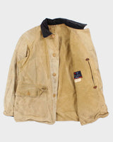 Vintage 1950s Canada Goose Brand Woods Ottawa Tan Canvas Field Hunting Jacket - L