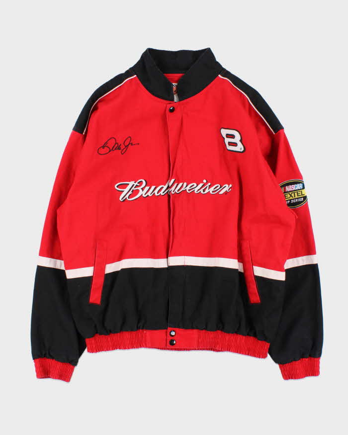 Vintage 1990s Winners Circle Budweiser Dale Earnhardt Jr Nextel Cup Series Bomber Jacket - L