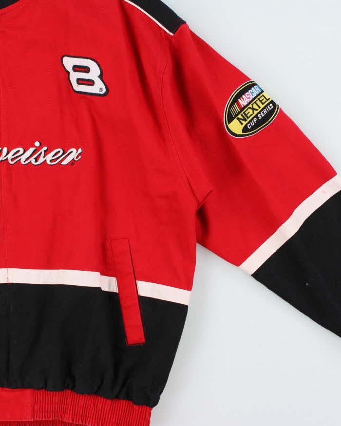 Vintage 1990s Winners Circle Budweiser Dale Earnhardt Jr Nextel Cup Series Bomber Jacket - L