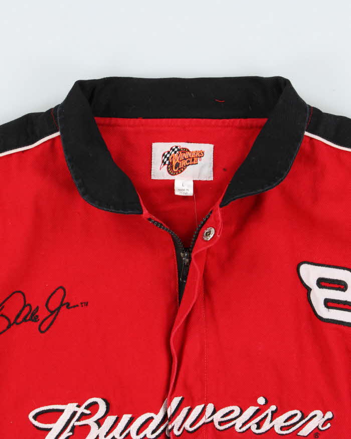 Vintage 1990s Winners Circle Budweiser Dale Earnhardt Jr Nextel Cup Series Bomber Jacket - L