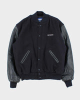 Vintage 1990s Holloway Wool Leather College Varsity Bomber Jacket - M