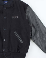 Vintage 1990s Holloway Wool Leather College Varsity Bomber Jacket - M