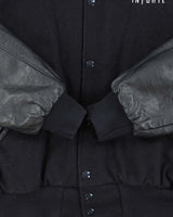 Vintage 1990s Holloway Wool Leather College Varsity Bomber Jacket - M