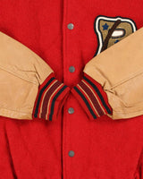 Vintage 1990s Batsu Japan B League Wool Leather Varsity Bomber Jacket - L