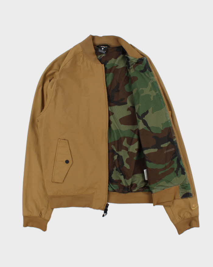 Vintage Nike SB Camo Lined Cotton Blend Bomber Jacket - M
