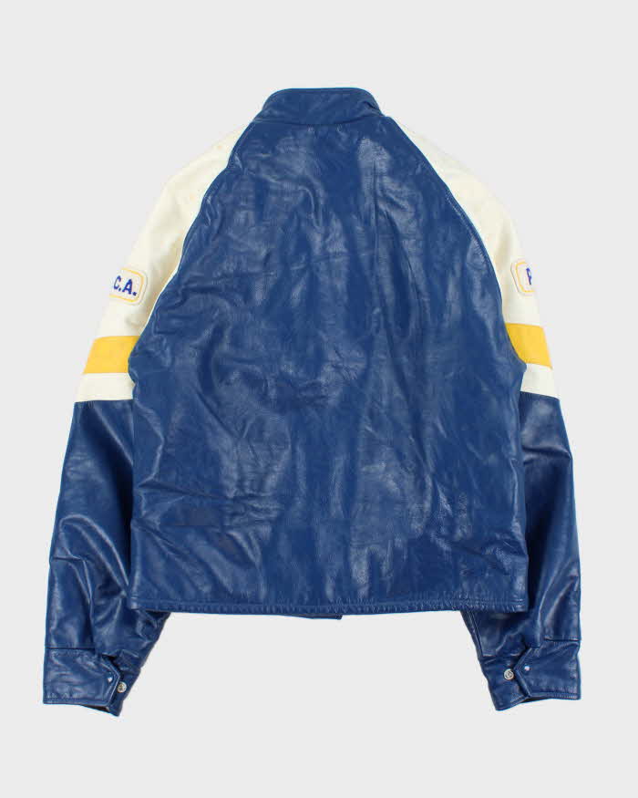 Vintage 1990 Jensen S.A.A Grad Leather Bomber Jacket - M