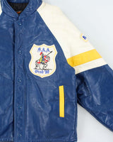 Vintage 1990 Jensen S.A.A Grad Leather Bomber Jacket - M