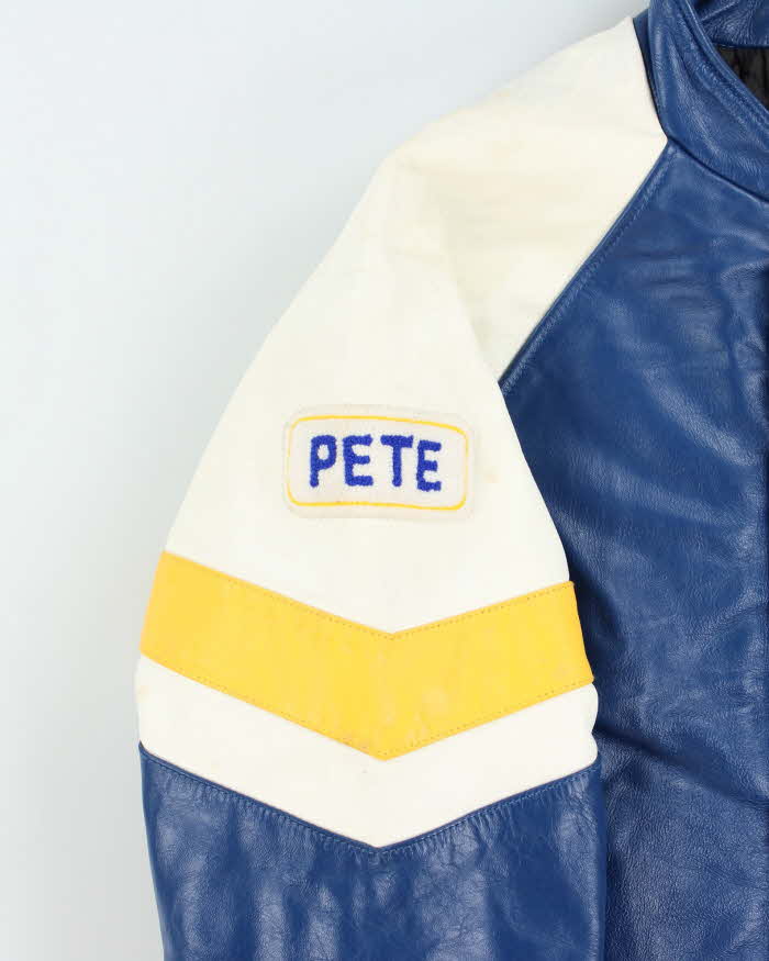 Vintage 1990 Jensen S.A.A Grad Leather Bomber Jacket - M