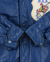Vintage 1990 Jensen S.A.A Grad Leather Bomber Jacket - M