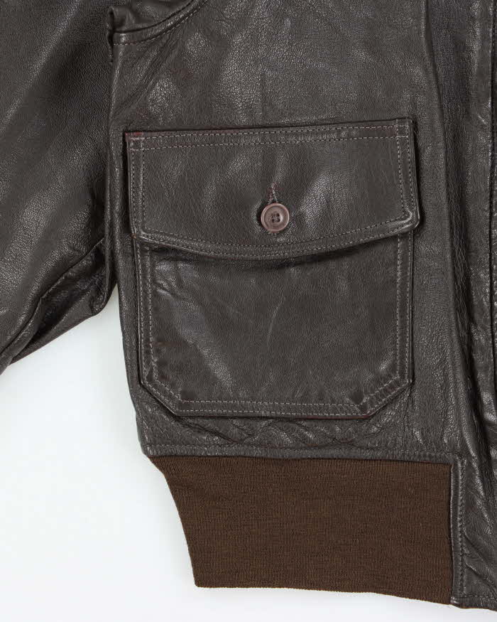 Vintage 1990s Cooper G-1 Made In USA Goatskin Flight Bomber Jacket - XL