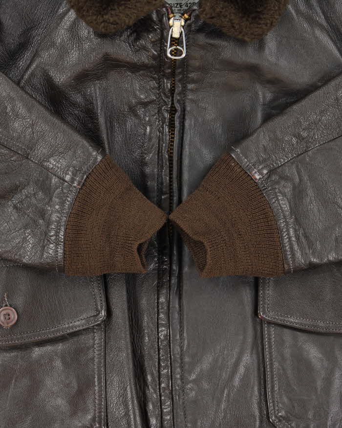 Vintage 1990s Cooper G-1 Made In USA Goatskin Flight Bomber Jacket - XL