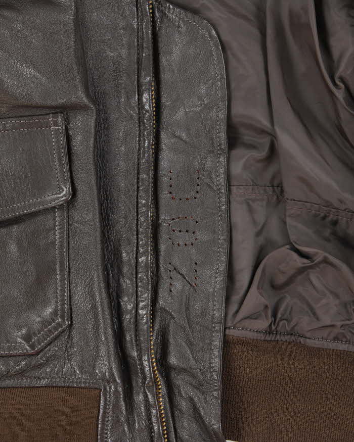 Vintage 1990s Cooper G-1 Made In USA Goatskin Flight Bomber Jacket - XL