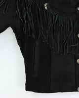 Vintage 1990s Wilsons Suede Western Tassel Bomber Jacket - XL