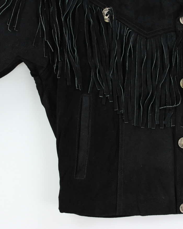 Vintage 1990s Wilsons Suede Western Tassel Bomber Jacket - XL