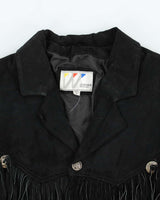 Vintage 1990s Wilsons Suede Western Tassel Bomber Jacket - XL
