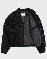 Vintage 1990s Wilsons Suede Western Tassel Bomber Jacket - XL