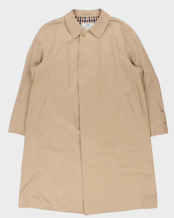 Vintage 1990s Aquascutum Aqua5 Weatherproof House Check Lined Mac - XXXL