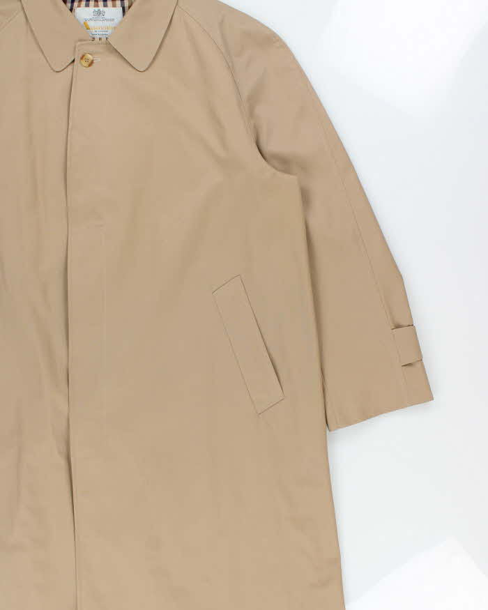 Vintage 1990s Aquascutum Aqua5 Weatherproof House Check Lined Mac - XXXL