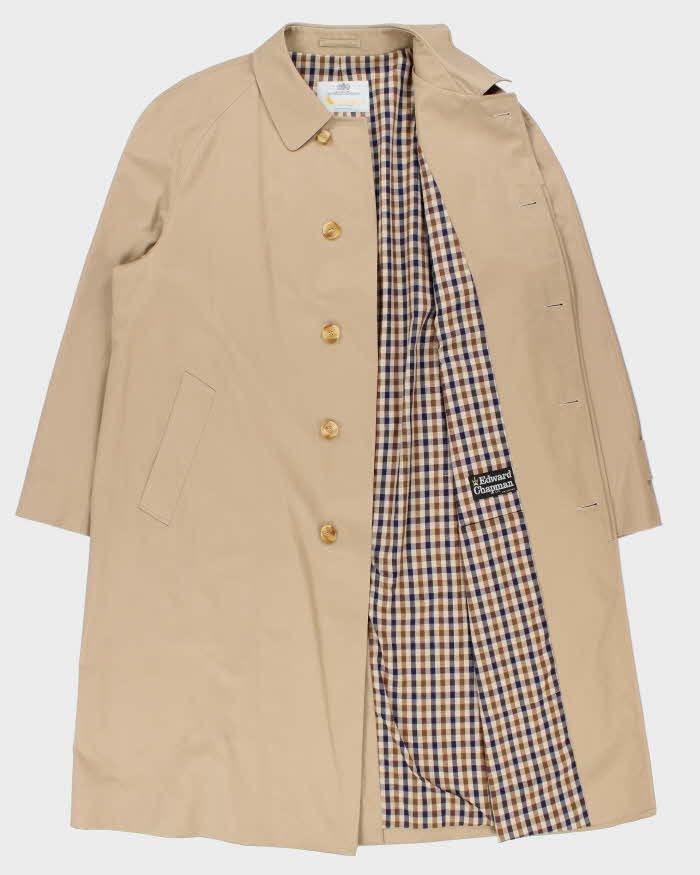 Vintage 1990s Aquascutum Aqua5 Weatherproof House Check Lined Mac - XXXL
