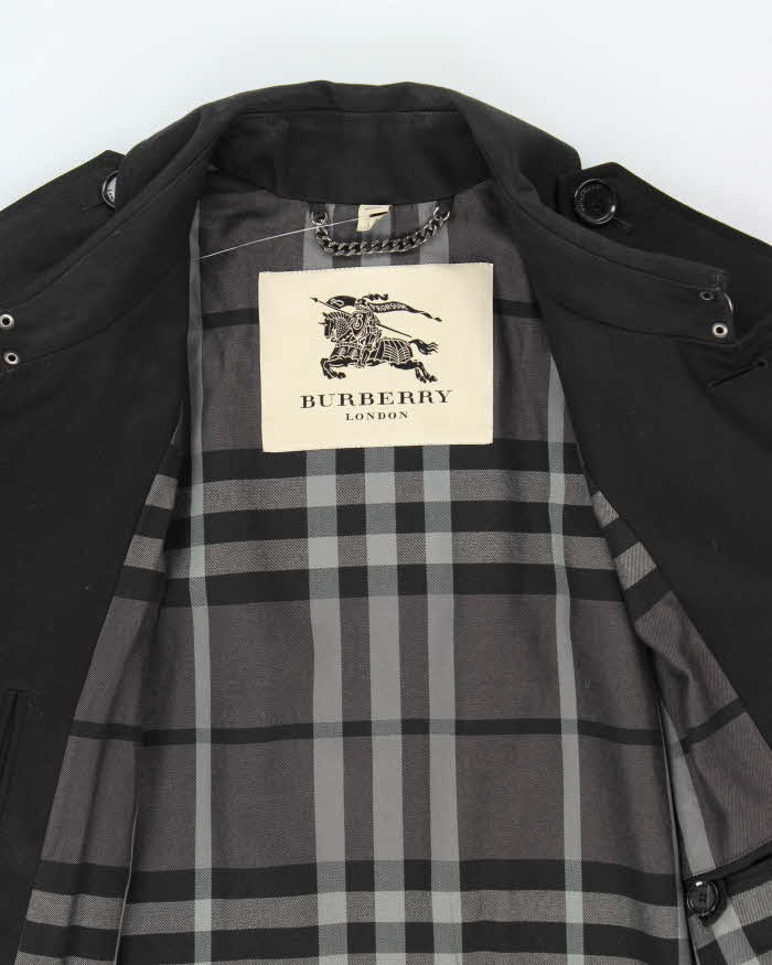 Vintage Y2K 00s Burberry Nova Check Lined Single Breasted Trench Coat - XL