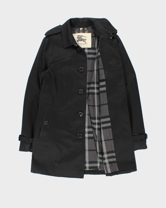 Vintage Y2K 00s Burberry Nova Check Lined Single Breasted Trench Coat - XL