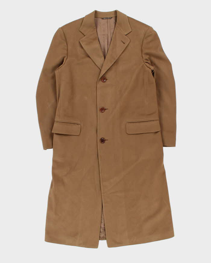 Vintage 1990s Canali Proposta Cashmere Wool Camel Overcoat - M