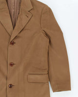 Vintage 1990s Canali Proposta Cashmere Wool Camel Overcoat - M