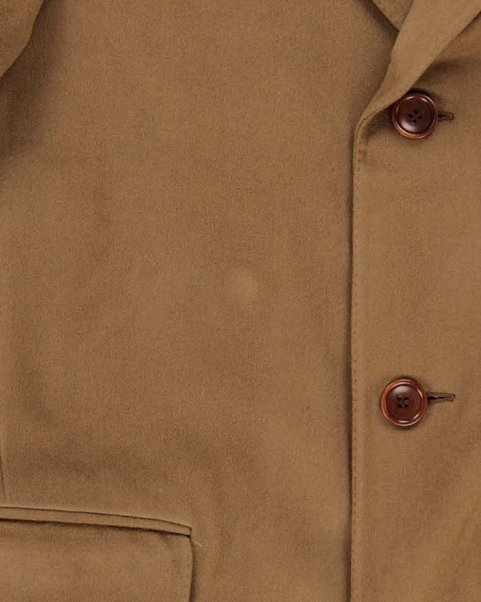 Vintage 1990s Canali Proposta Cashmere Wool Camel Overcoat - M