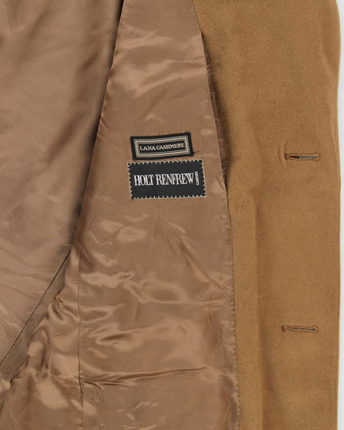 Vintage 1990s Canali Proposta Cashmere Wool Camel Overcoat - M