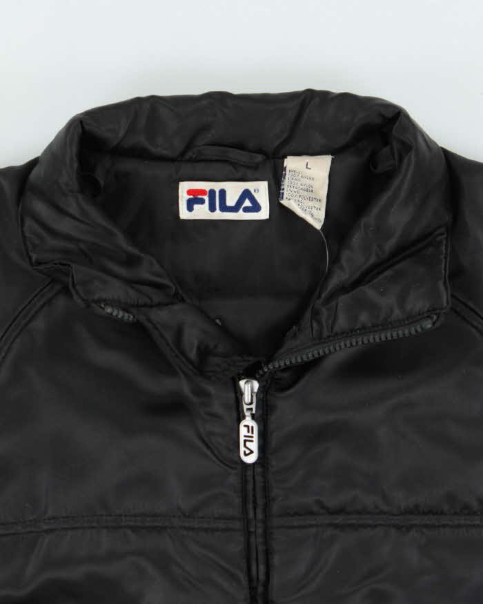 Vintage 90s Fila Satin Puffer Jacket - L